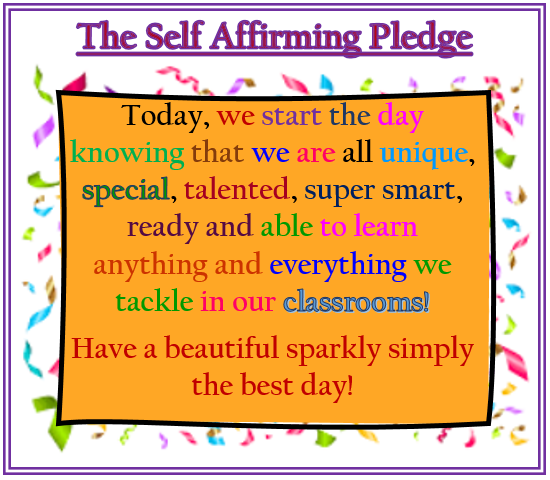 self affirming pledge 